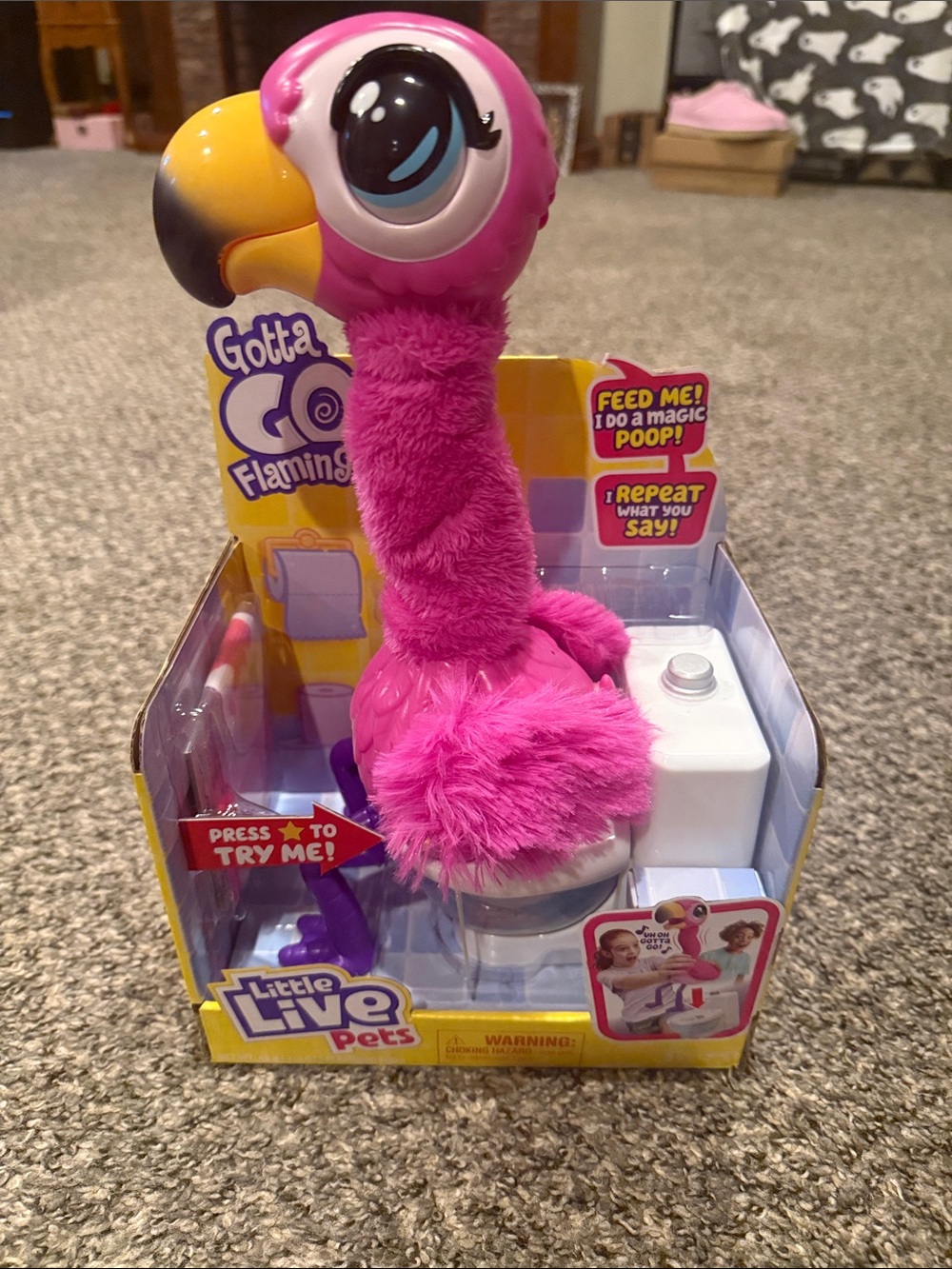 Little Live Pets Gotta Go Flamingo Interactive Toy - Pink